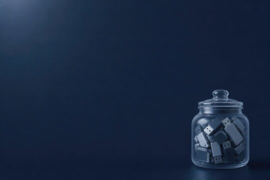 USB Storage Jar for Digital Detox and Minimal Home Organization