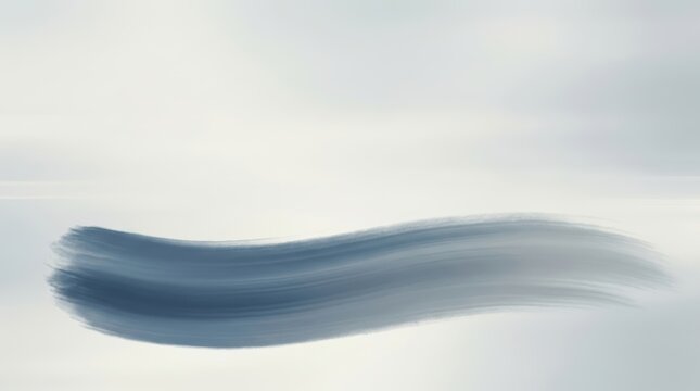 Blue artistic paint stroke flows horizontally across a clean white textured background with ample copy space