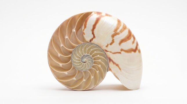 Irisan Cangkang Nautilus (Nautilus Shell Cross-Section)