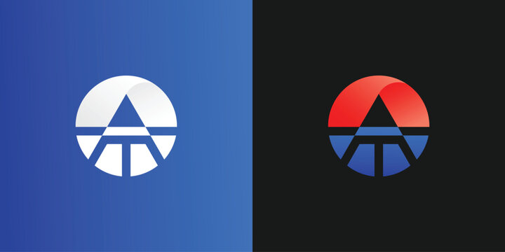 Abstract Geometric Logo Design with Letter A.