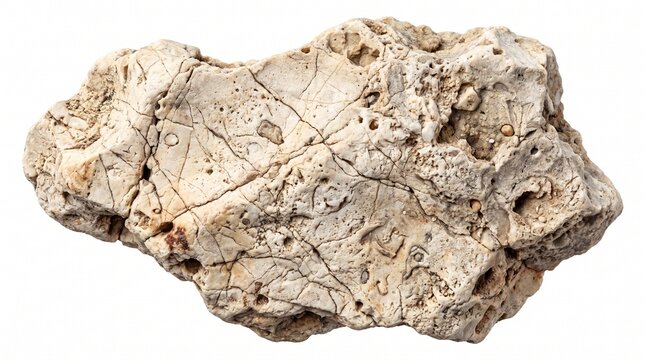 Close up of a weathered sedimentary rock formation with layered textures and natural patterns