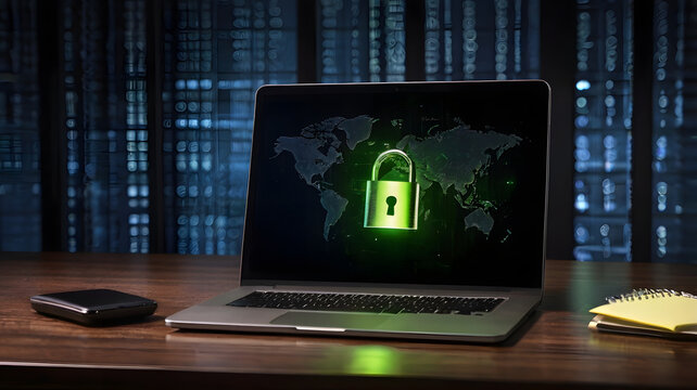 Global cyber data protection network security concept
