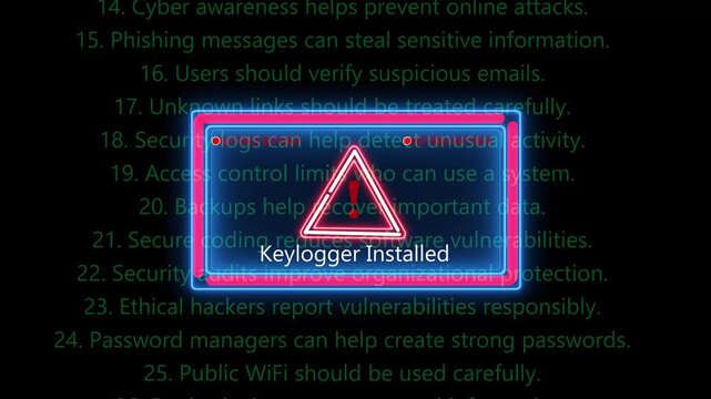 Keylogger Installed  Cyber Security Warning & Protection Tips.  How to Detect, Remove & Protect Your Passwords | Cyber Security Awareness