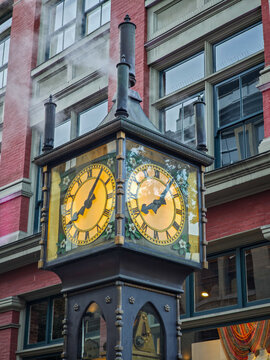 View at Steam Clock of Gastown on Canada