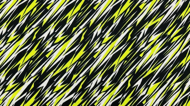 Neon yellow and black abstract geometric pattern featuring sharp jagged shapes and dynamic diagonal composition