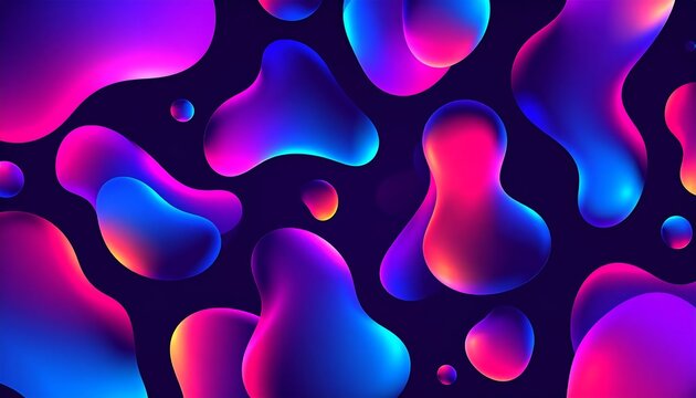 Abstract purple and blue fluid art swirling patterns.
