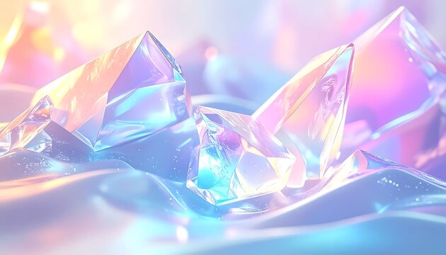 Abstract digital art of flowing liquid crystal waves.