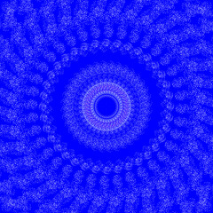 Obraz premium Abstract blue mandala pattern with intricate glowing particle design Fabric