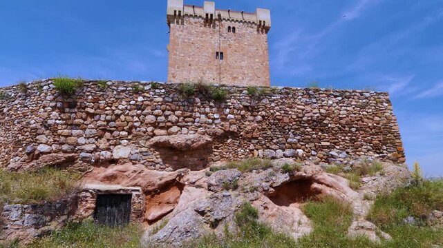 The town and castle of Pr&eacute;jano in the Arnedo region. Eastern Rioja or Lower Rioja. Autonomous Community of La Rioja. Spain. Europe