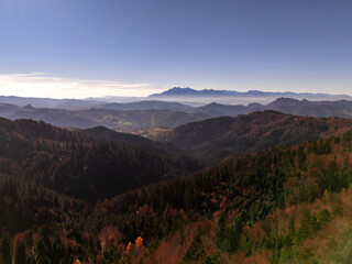 góry , Karpaty , Pieniny, Tatry , Polska , Małopolska, jesień © Daniel Folek