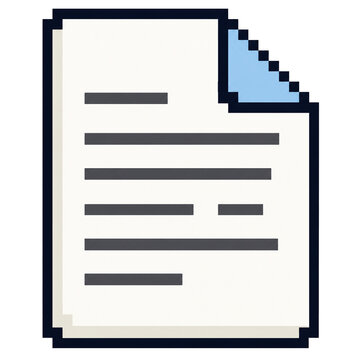 Document Page Pixel Art