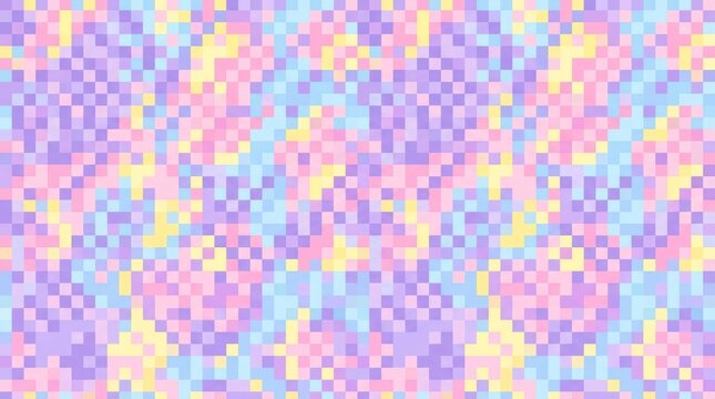 Colorful seamless pattern with pastel triangles and mosaic tiles background