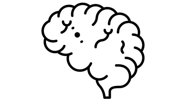 neurological condition animation, highlighted brain region animated video, cognitive function focus motion graphics