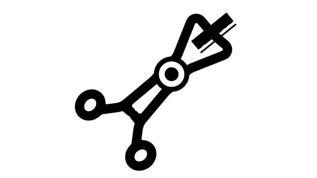tissue grasping forceps animation, operating room instrument animated video, healthcare surgical tool motion graphics