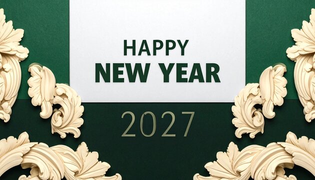 Elegant New Year 2027 card