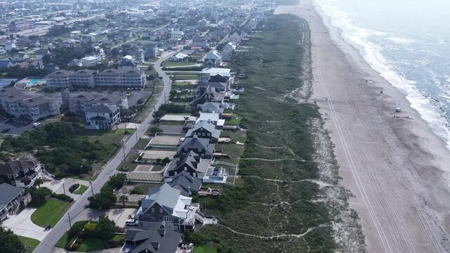 Scenic Atlantic Beach North Carolina Vacation Destination and Beachfront living along Crystal Coast in summer season