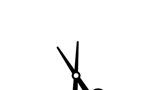 open scissors animation, sterile surgical cutting Instrument animated video, craft and office cutting tool motion graphics
