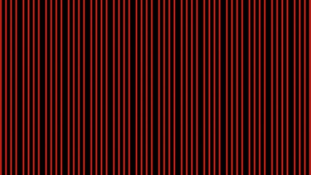 Dense red vertical light lines with dark waves