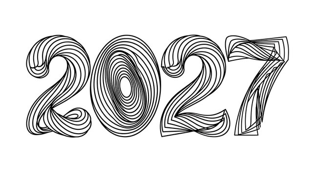 2027 decorative number illustration