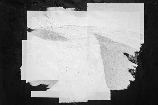 old torn poster close up