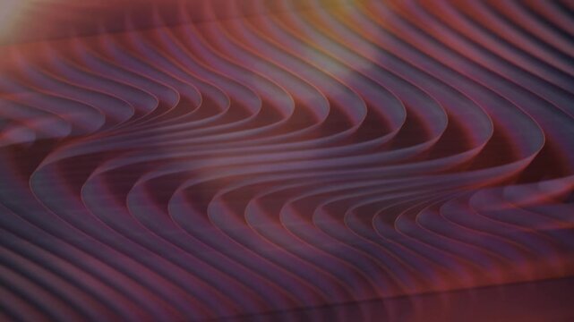 Abstract Glowing Purple and Red Wavy Lines Background Seamless Loop