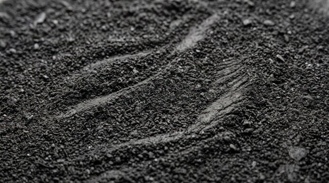 Close up of dark textured asphalt with rough road surface detail