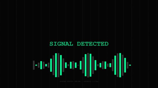Digital technology hud interface displaying system status updates