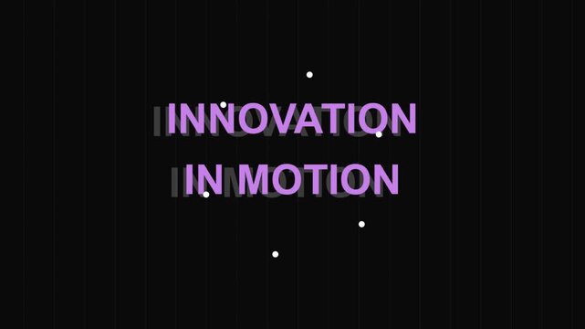 Multicolor kinetic typography displaying innovation in motion text