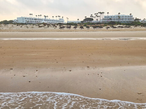 La Barrosa beach in Sancti Petri, Cadiz, Spain, in august 2026