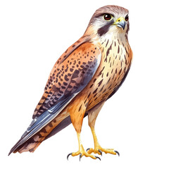 Fototapeta premium Kestrel, isolated watercolor element on white background