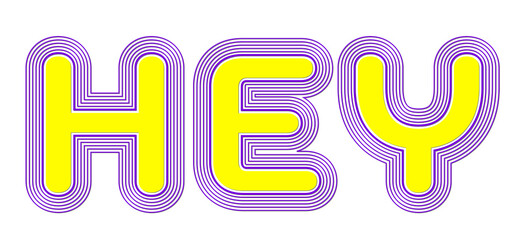 Hey png typography offset stroke © Rawpixel.com