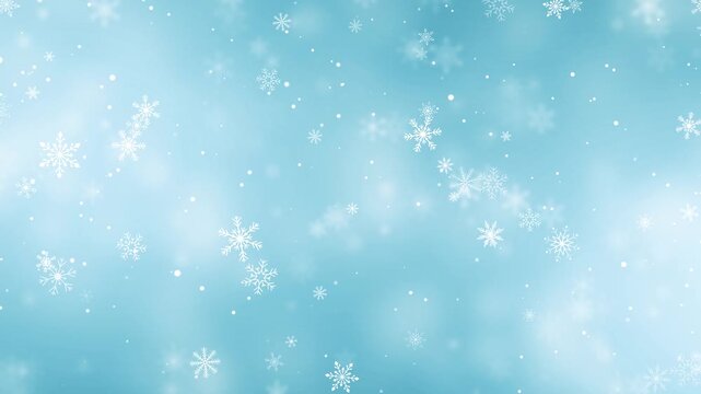 blue christmas background with snowflakes falling animation,christmas and new year holiday cold winter social media motion background