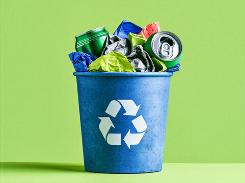 Recycling metaphor or people conscious  about recycling idea or concept