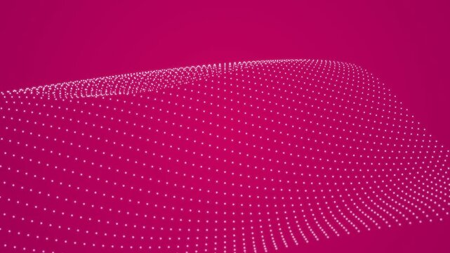 Abstract Pink Dot Grid Wave Animation Background