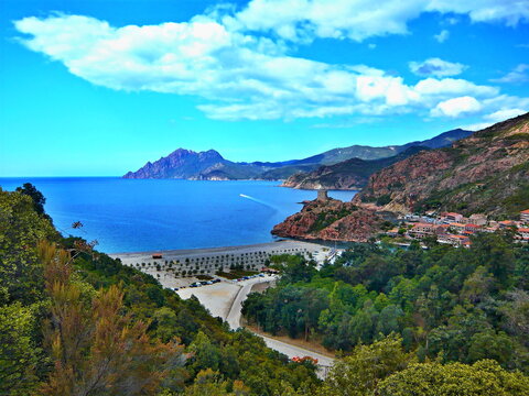 Corsica - outlook on the town Porto