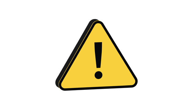Yellow triangular warning sign featuring a black exclamation mark in the center to represent a hazard or caution alert.