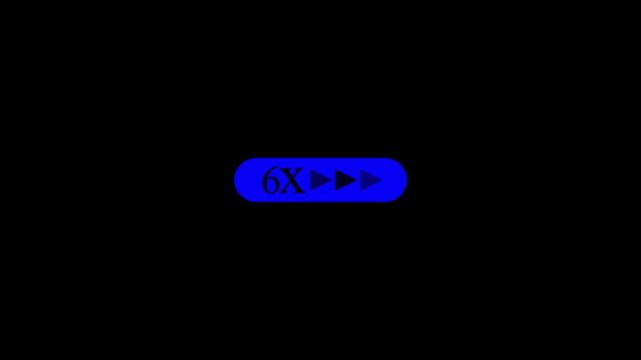 Six times speed fast forward button icon