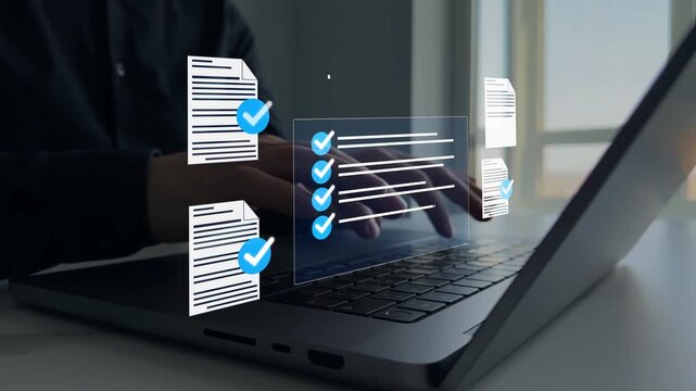Digital document management system with automated verification and approval process. Online workflow improves organization, compliance, productivity and secure records management.
