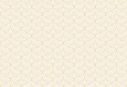Geometric floral art deco abstract pattern. Symmetrical decorative background.