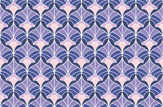 Ornate floral and leaf seamless pattern. Luxury retro geometric texture.