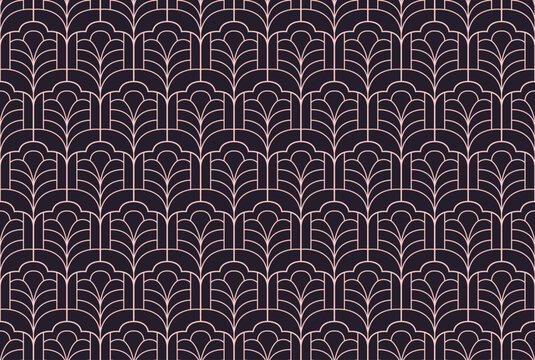 Modern cute art deco seamless pattern. Trendy abstract texture. Vector geometric background.