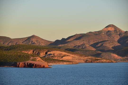 The beautiful mountains along the coastline around La Paz in Baja California Sur