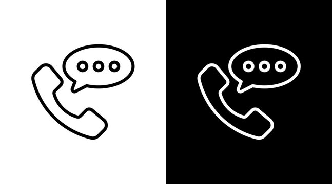 Communicate White Icon Set Design