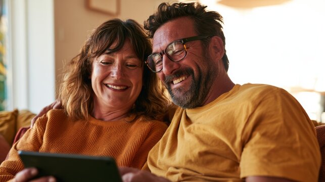 Couple Sharing a Moment with Tablet