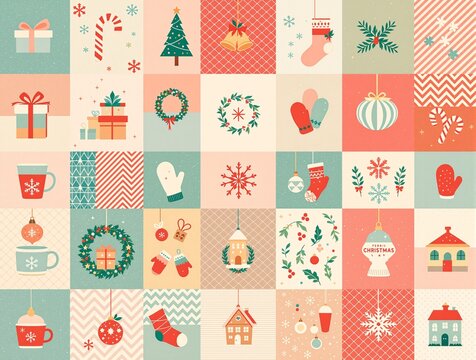 Christmas Icons Elements Set