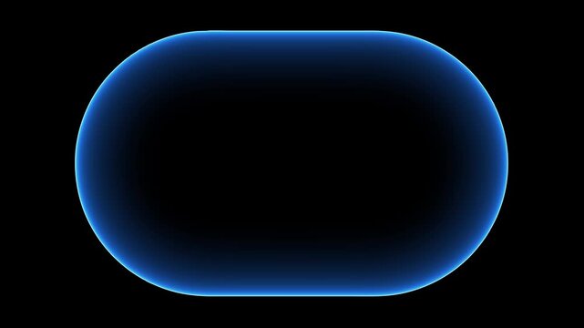 Glowing blue crescent planet edge in deep space against a dark black background