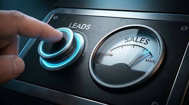 Hand adjusting control knob to increase revenue