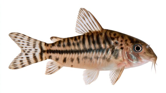 Schwartz's Corydoras (Corydoras schwartzi) catfish isolated on white background