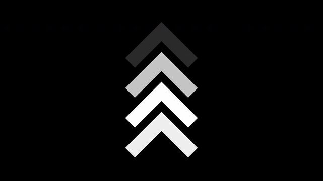 Black Swipe Up Arrow Icon For Modern Mobile Application Scroll