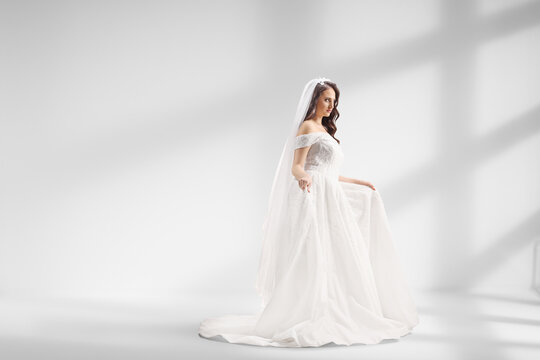 Beautiful bride in a studio
